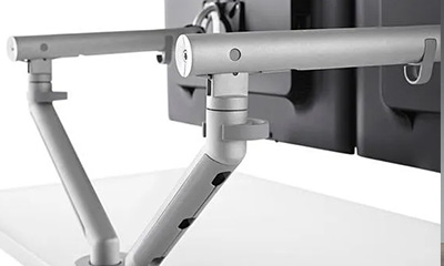 How does the material selection of the esports monitor stand affect device stability?