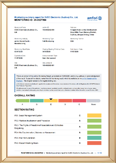 BSCI System Certificate